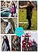 futurino Women Gothic Hooded Open Front Poncho Cape Coat Outwear Jacket Cloak LightningBlue M