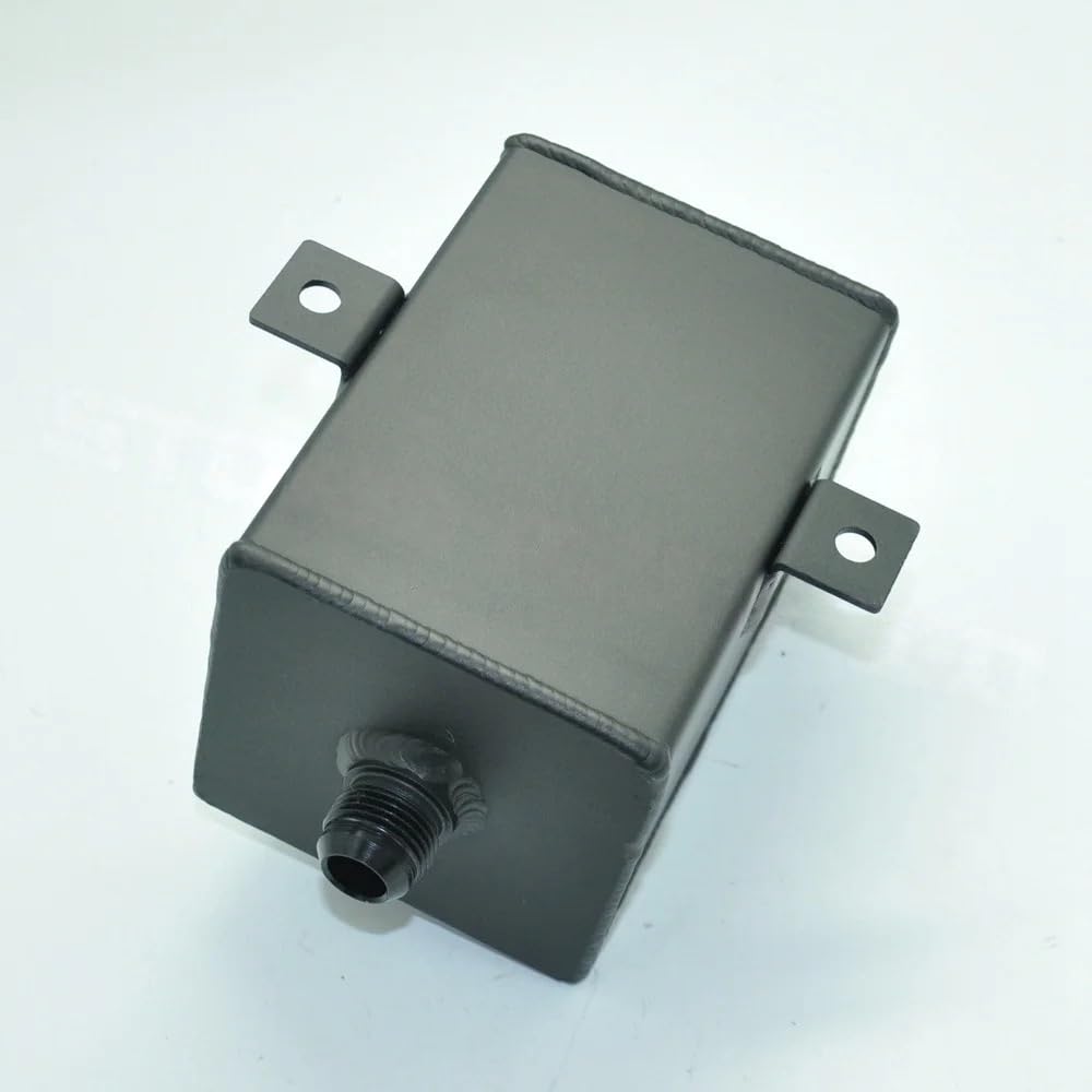 Universal Car 2L Aluminiowy pojemnik na olej Zbiornik paliwa Zbiornik paliwa z odpowietrznikiem i kranem spustowym filtra Zbiornik Oleju Wspomagania Kierownicy(2L Black)