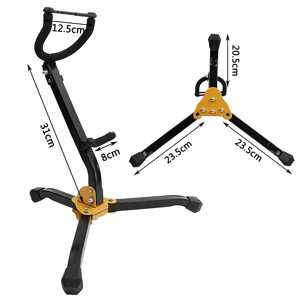 Supporto Per Sassofono Rayzm - Regolabile Per Sassofono Alto/Tenore, Con Supporto Per Flauto/Clarinetto - Portatile E Sicuro