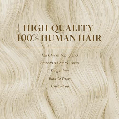 Image of GOO GOO Clip in Hair Extensions Real Human Hair Blonde Remy Extensions