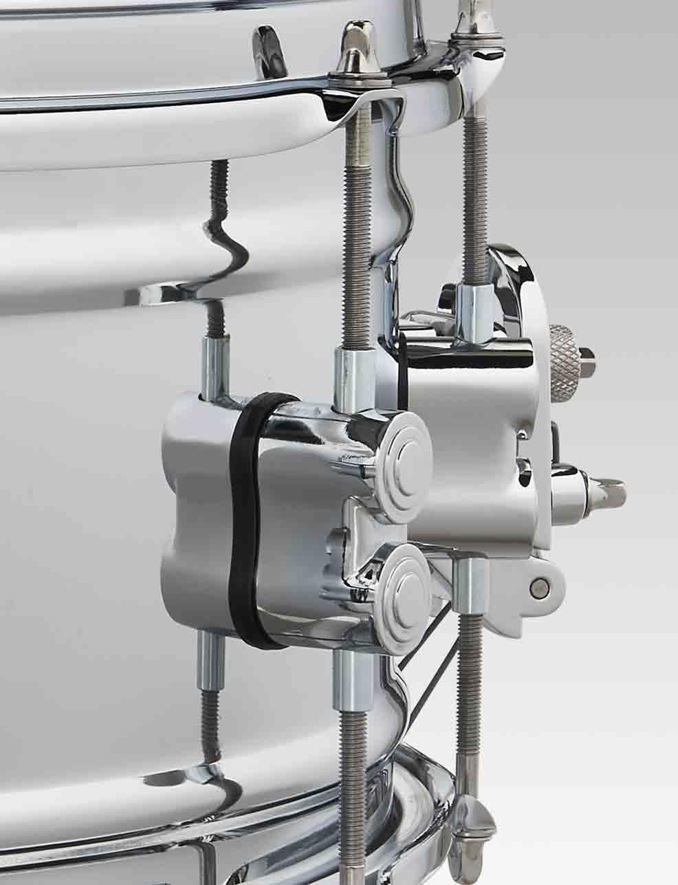 Pacific Drums Concept Series - Caisse claire en métal, 14" x 6.5", acier chromé de 1 mm d'épaisseur, accastillage chromé satiné