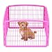 IRIS 24'' Exercise 4-Panel Pet Playpen without Door, Pink