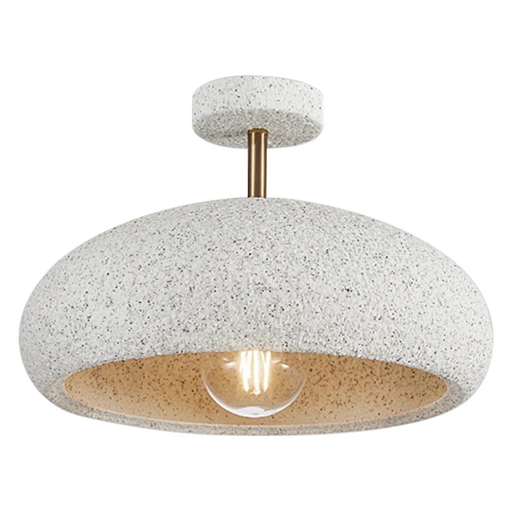 HEYUN Wabi-sabi Modern E27 Plafondlamp Met Polyethyleen Lampenkap Hars Voor Slaapkamer Eetkamer Woonkamer Hal Binnenverlichting(A,70