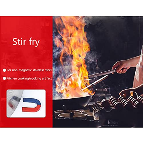 Wok acero inoxidable 34cm para cocina gas miniatura 3