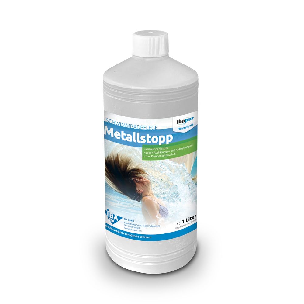 IBA 1 l Metallstopp Metallionenbinder Eisenbinder Eisen-Ex Brunnenwasser Pool