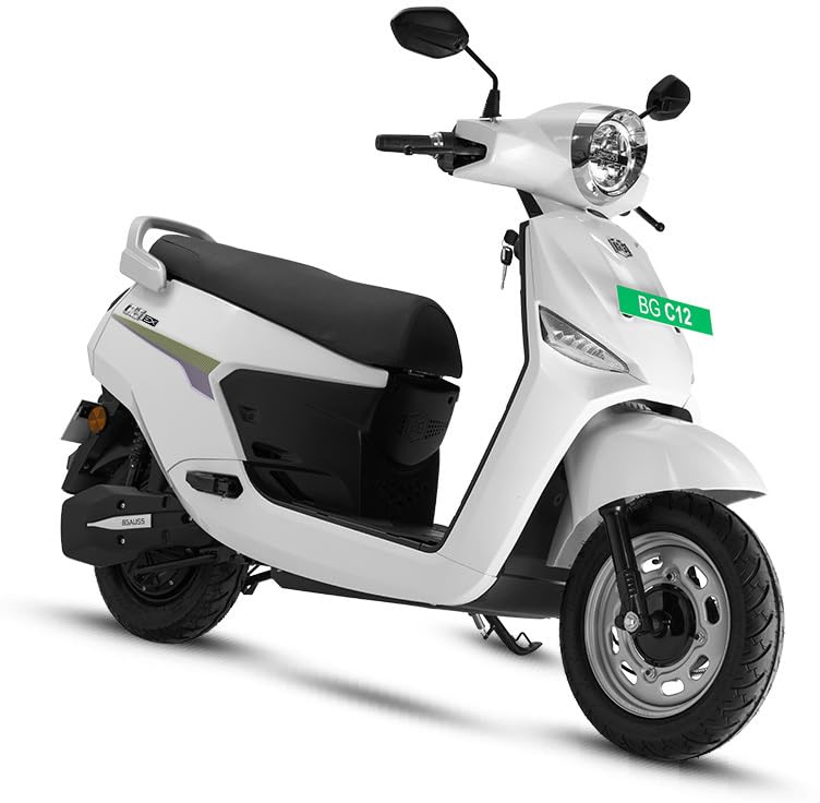 Image of BG C12i Ex Electric Scooter With Charger, Pearl White (Advance Booking for Ex-Showroom)