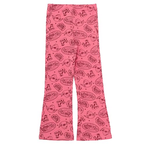 Barbie Rodeo Big Girls Fleece Pullover Hoodie and Flare Leggings Outfit Set Logo Cream/Pink 10-12 - image 4