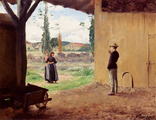 Graffiti Art Mural Impression Le printemps d'Emile Friant pour murs vides 60x90cm