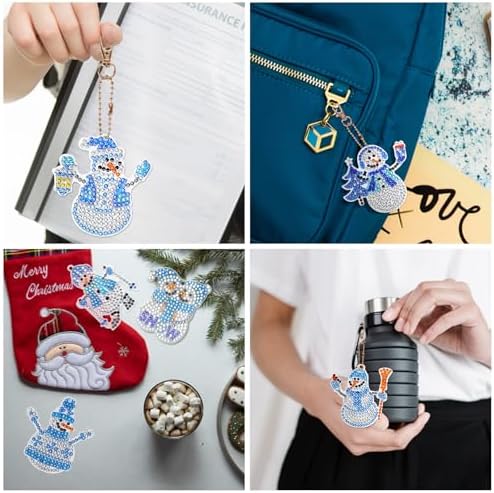 Christmas Diamond Painting Kits DIY Crafts Supplies For Kids Snowman Decor Arts Set Keychains Making Kit Hanging Ornament Creative Gifts For Girls Boys 4 51Ay4bbfPtL. AC