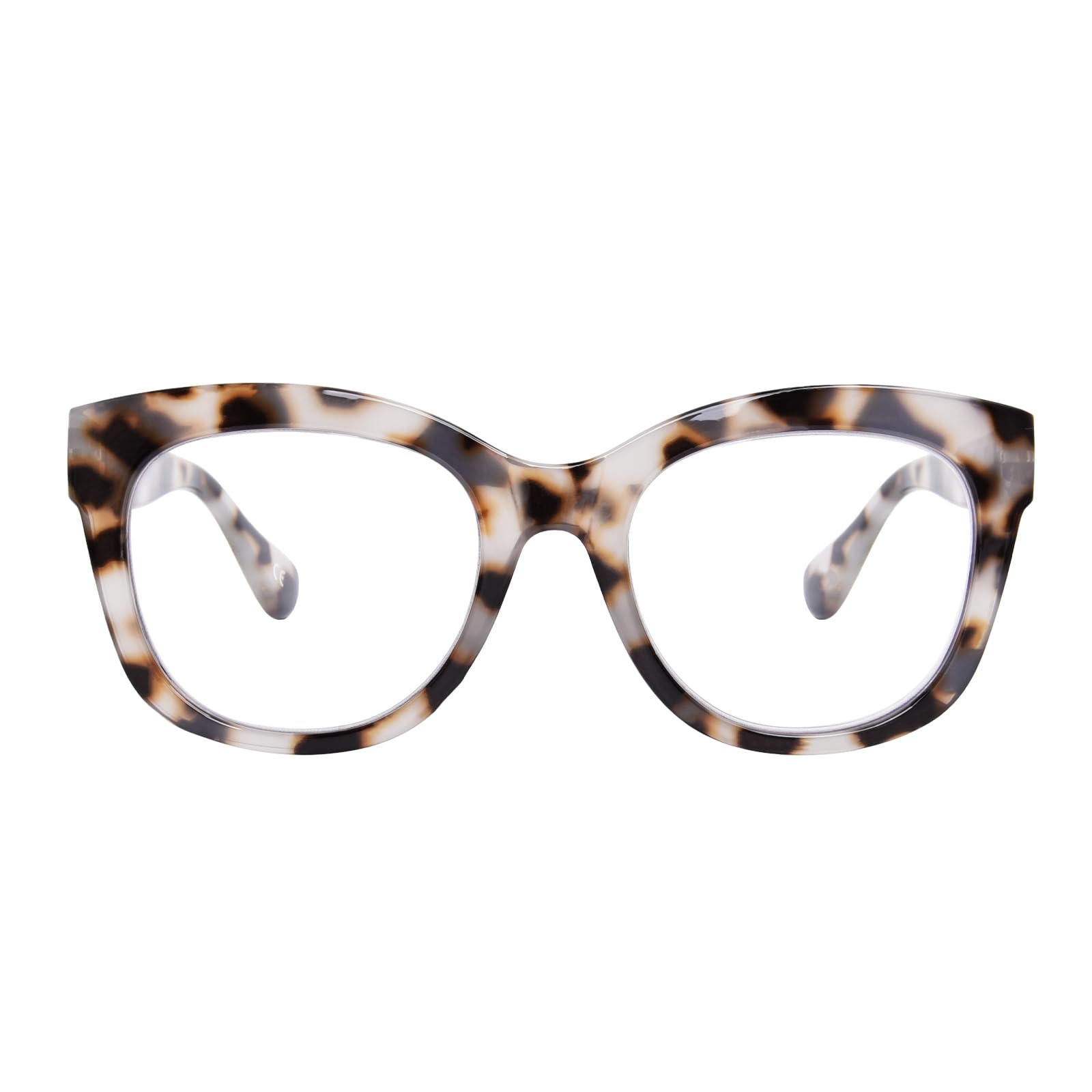 ZESAKER Oversized Reading Glasses for Women Men Trendy Large Frame Blue Light Blocking Readers Eyewear with Spring Hinges