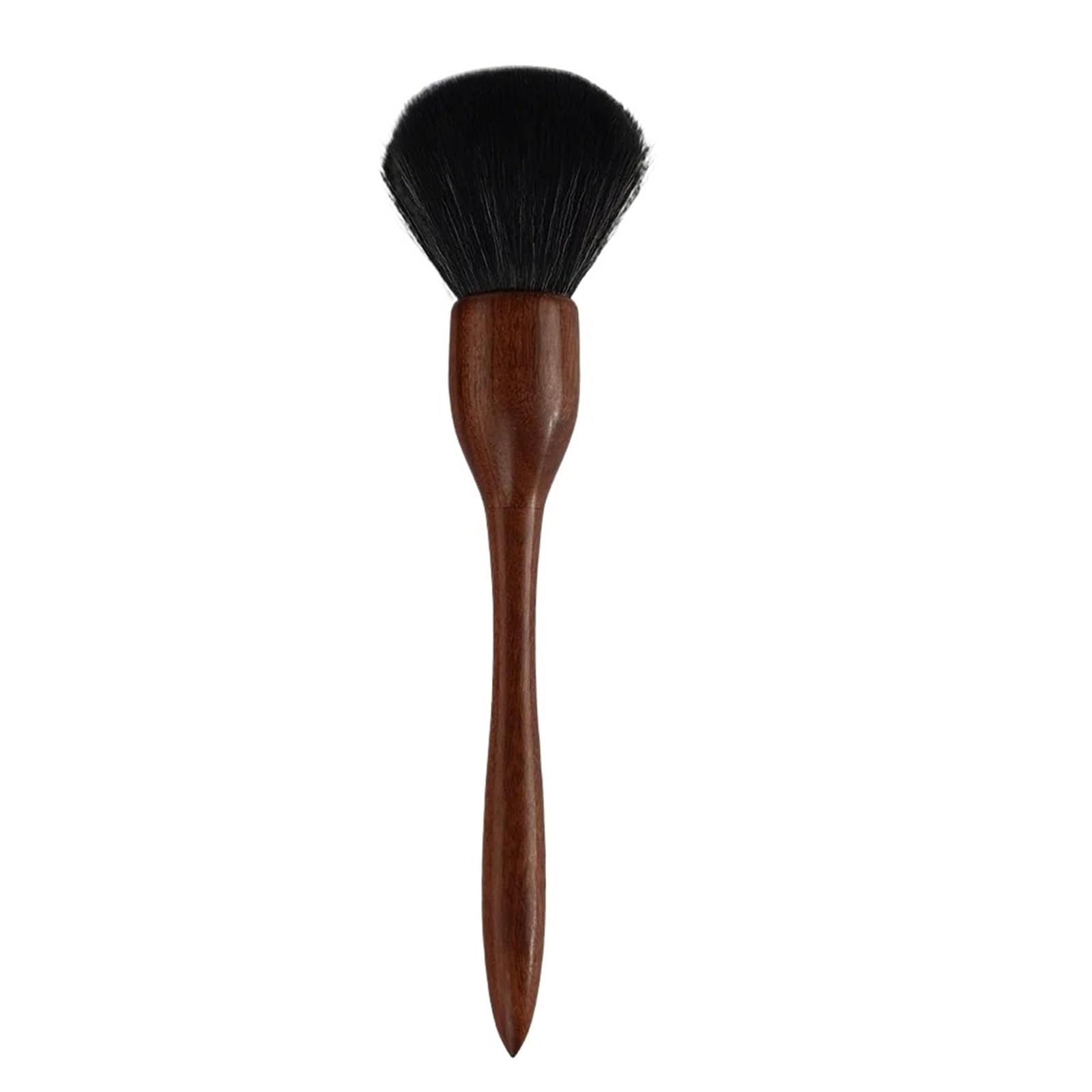 Spazzola Per Unghie Polvere Pennello for polvere for unghie | Pennello for trucco Copertura totale Effetto lucido Pennello for cipria a testa tonda in legno(Black)