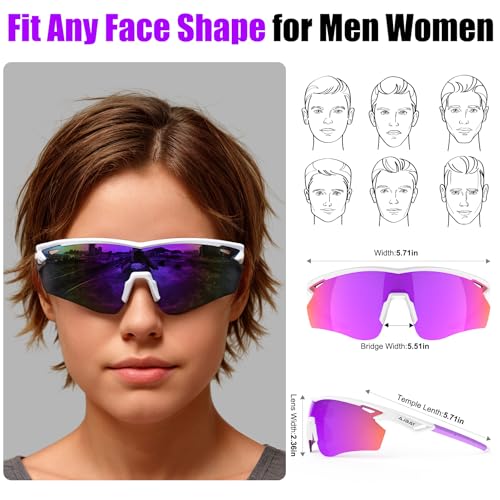 Image of Polarized Running Sunglasses for Men Women Ultra-Comfort, UV400 Protection | 22g Lightweight TR90 Frame & Adjustable Silicone Nose Pads Wraparound Sports Sun glasses for Cycling Baseball Hiking Fishing