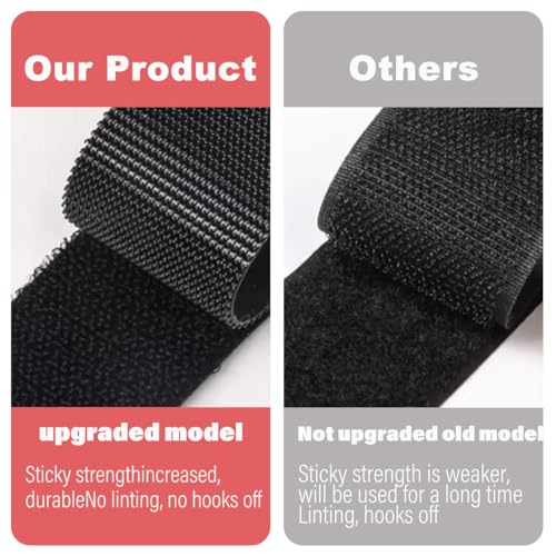 Image of 10Pcs Hook and Loop Double Sided Tape,Large Picture Hanging Strips Heavy Duty, Command Poster Strips, Self Sticky Adhesive Fasteners for Window Fixing, Mosquito Net, Carpets and DIY