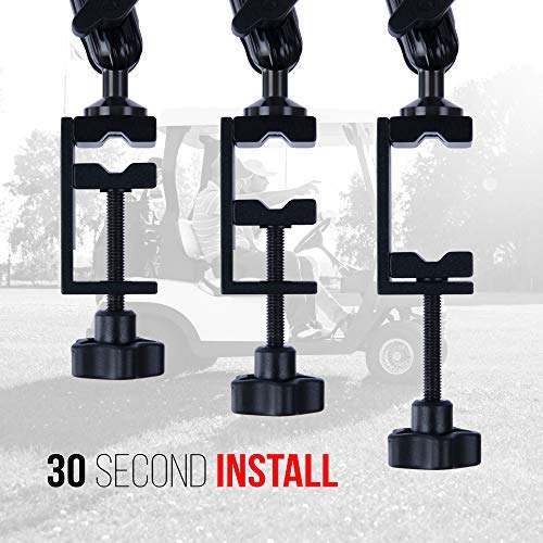 Enduro Golf Cart Mount for Phone and SkyCaddie SX400 - TACKFORM [Enduro Series] - Rock Solid All-Metal Holder for Phones and GPS up to 3.4" Wide. Industrial Spring Grip. - Thumbnail 2