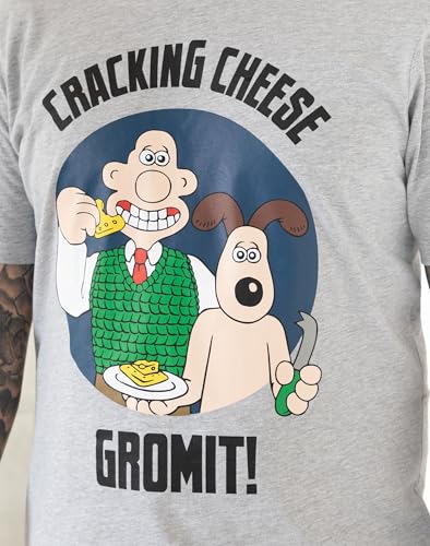 Vanilla Underground Wallace And Gromit Mens Pajama Set | Cracking Cheese Adults Classic Logo Loungewear3