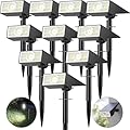 Katipeal Solar Spot Lights Outdoor,10 Pack/56 LED Outdoor Lights for Yard Waterproof IP68, 4 Lighting Modes Solar Landscape Spotlights, Auto On/Off Solar Powered Flood Lights Garden Pathway,Cool White