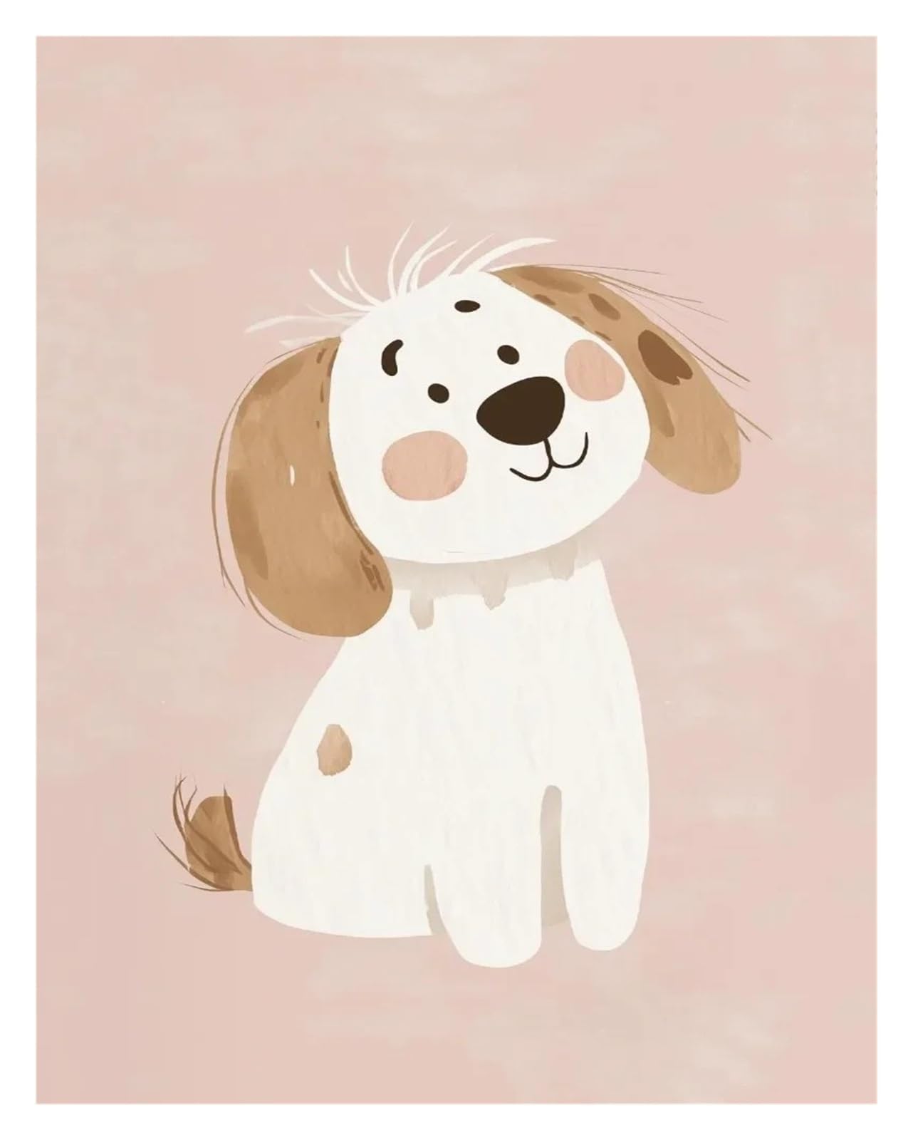 Xenite S Wall Art Canva Print Nordic Pink Cute Cartoon Animal Fox Unicorn Illustration Poster Print Canva Painting Living Room Home Decor(,40X50cm)