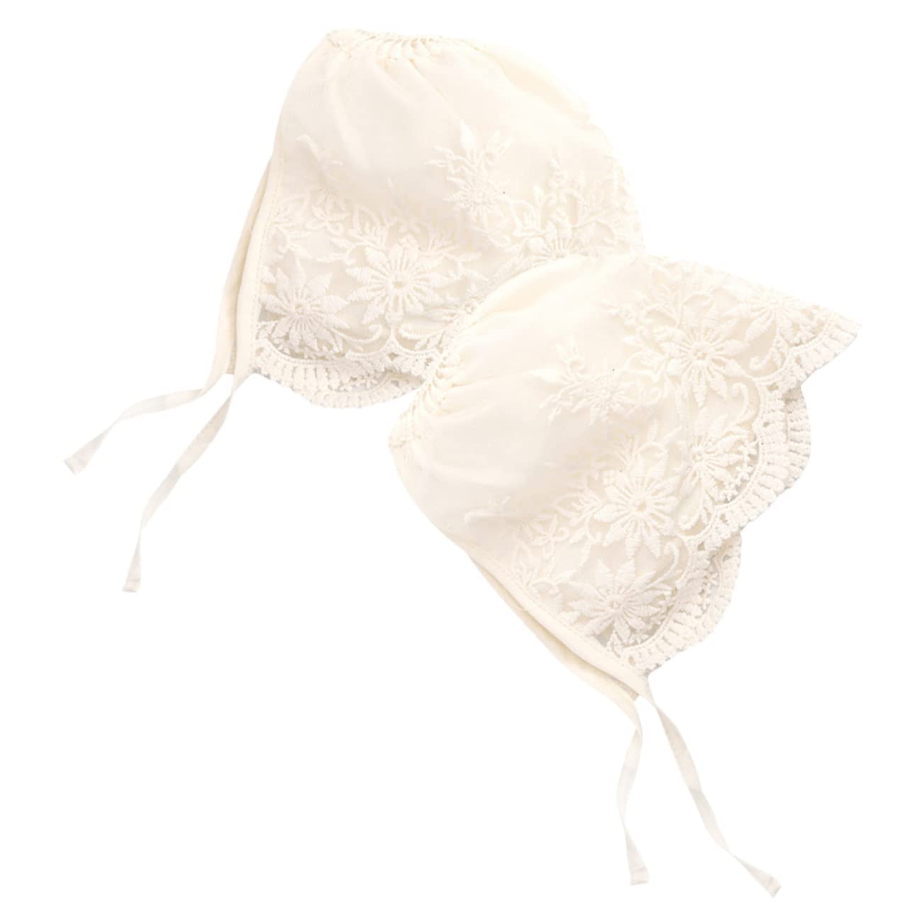 Garneck -spitzenmütze Mädchen Häuten Babyhut Motorhaube Uv Kindergarten Neugeborenes Topper Widmungsgeschenk Für Das Babymützen Neugeborenenmütze Beige