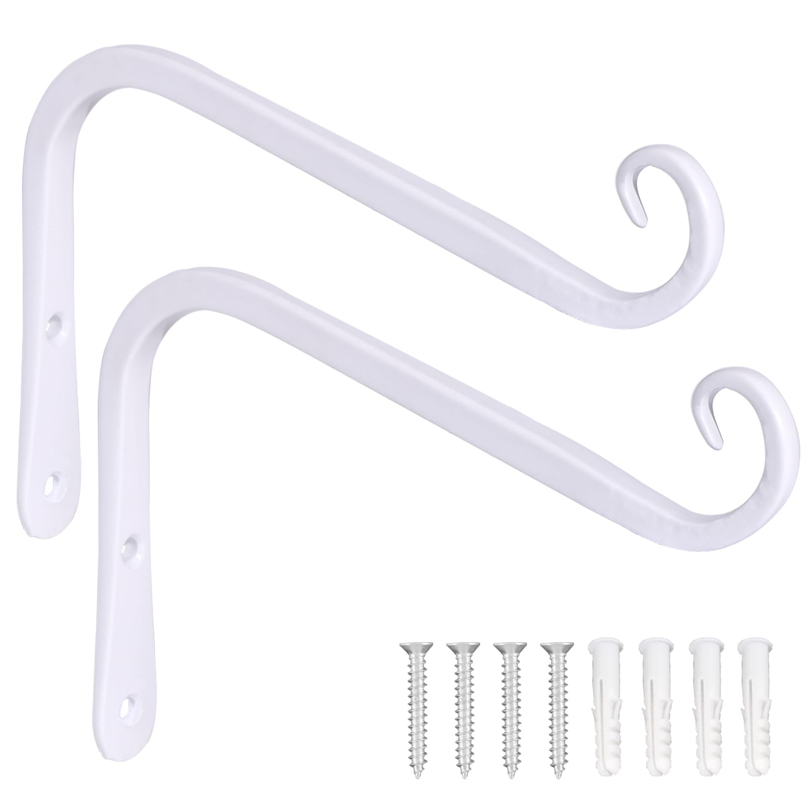 JunGG Pflanzenhalterung Blumenampelhalter 15cm S Eisen Hängender Pflanzenhalter Wandhaken Blumenampel Wandpflanzenhaken für Pflanzer Vogelhäuschen Laternen Windspiele Wandleuchter, 2er Pack