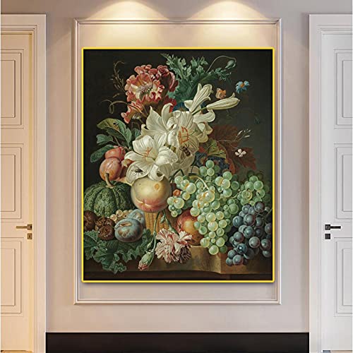 Cartel decorativo de naturaleza muerta en lienzo de 20x30cm para salón y cocina sin marco