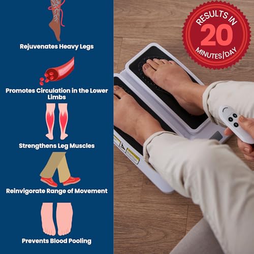 BioEnergiser Leg Exerciser Pro Appareil d'entraînement pour Les Jambes I Entraînement Passif pour Jeunes et Moins Jeunes – 3 Niveaux – avec télécommande I Mouvement Doux et Constant – Convient aux – Image 4