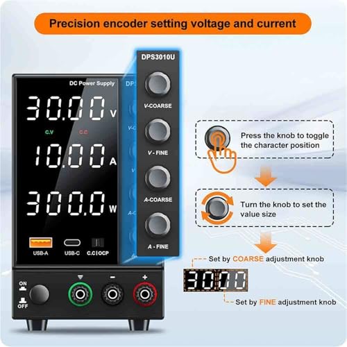 Alimentation CC Variable DPS3010U de Laboratoire avec Écran LCD