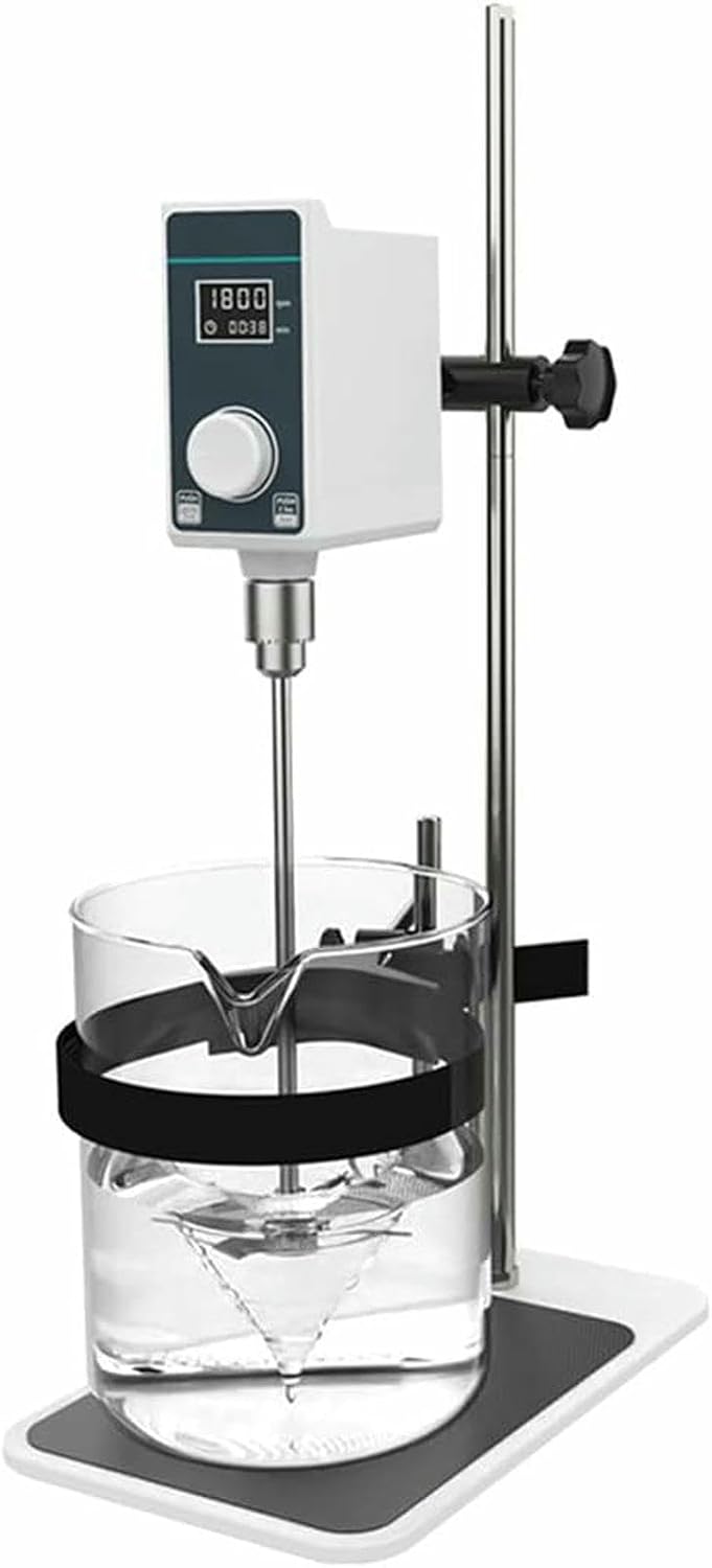 10L Lab Digital Overhead Stirrer, 100-2000 RPM Speed Magnetic Stirrer, LCD Digital Auto Stirrer with Time Setting &Speed Adjusting
