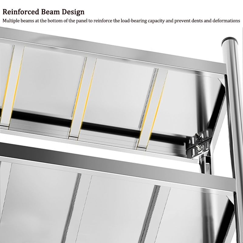 Mensola portaoggetti da parete in acciaio inox con porta scorrevole, versatile, per cucina, bagno, soggiorno, scaffale decorativo (oro, 150 x 30 x 75 cm)