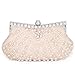 BMC Womens Faux Pearl Cascading Bead Rhinestone Evening Clutch Fashion Purse