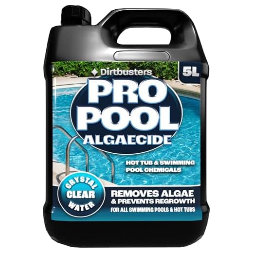 Dirtbusters Pro Pool Algaecide (5L) For Swimming Pools & Hot Tubs Concentrate, Powerful Algae Remover & Prevention Treatment For Clean Crystal Clear Water