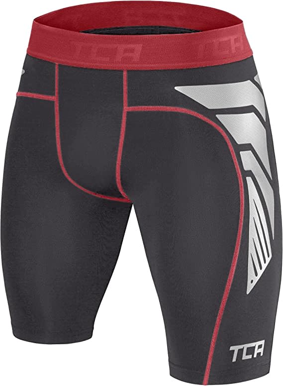 Shorts Termici A Compressione Carbonforce Uomo - Nero/Rosso Taglia M, Tecnologia TCA D.R.Y. Per Massime Prestazioni Sportive - Foto 6