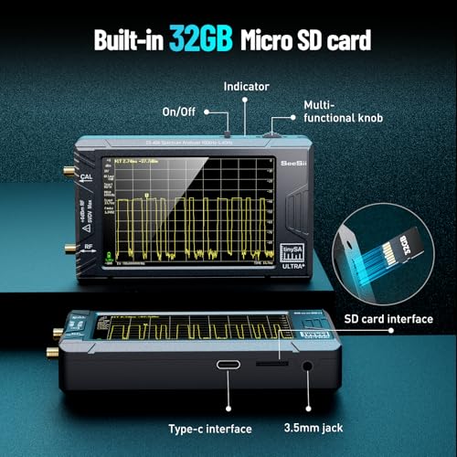 Image of SeeSii TinySA Ultra+ ZS406 Spectrum Analyzer: 4.0 Inch 5.4GHz Handheld Tiny Frequency Analyzer with ZK06-UM 21dB LNA Module 32Gb Card-100kHz to 800MHz MF /HF /VHF UHF Input, 2025 Upgraded