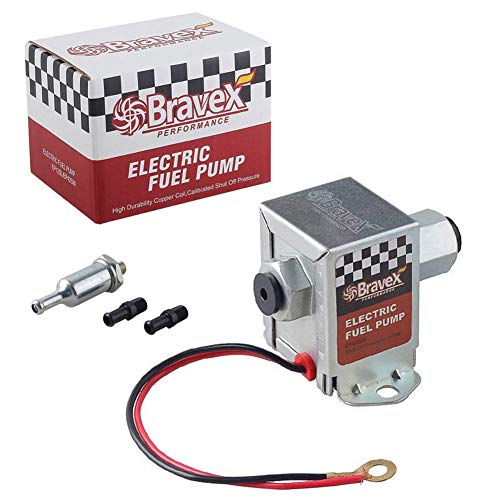 Bravex Inline Electric Fuel Pump Universal DC 12V Low Pressure 4-7 PSI Petrol Diesel (EP12S)