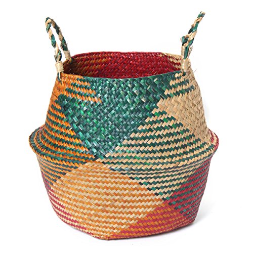 Segrasskorb Faltbar Wäschekorb Pflanzkörbe Rattan Aufbewahrungskorb...