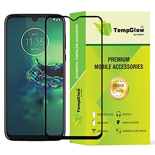 Image of Screen Protector for Motorola Moto G8 Plus (Black) Tempered Glass Edge-to-Edge 6D Screen Guard With Installation Kit