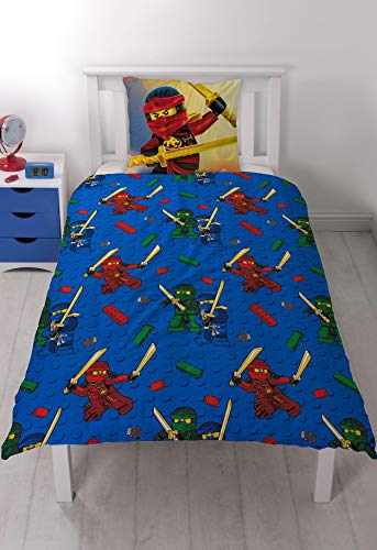 Lego NINJAGO Kinderbettwäsche " TEAM Ninja " Kinder Jungen Bettwäsche Set 2 tlg. 80x80 + 135x200 cm 100 % Baumwolle - deutsche Standard Größe - – Bild 5