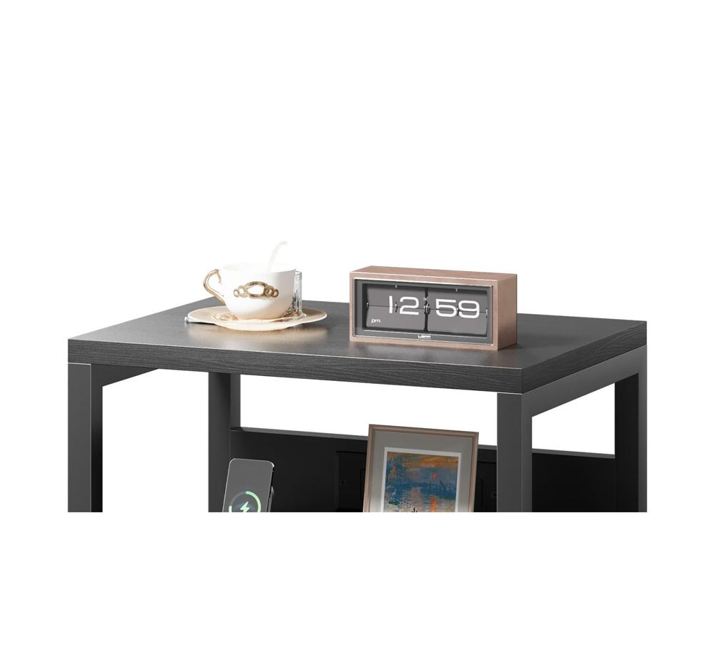 Amazon.com: Lazzanto Nightstand Bedside Charger Table for Bedroom