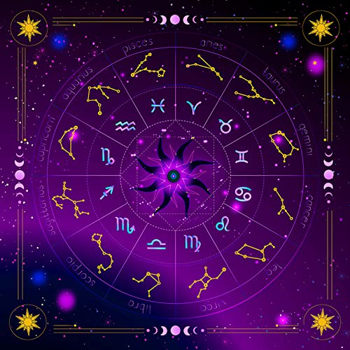 Mantel cuadrado de franela para tarot, juego de cartas, astrología, oráculos, mantel de adivinación