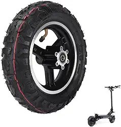 Pneu de scooter elétrico 10X3.0, pneu off-road de 25 cm com cubo e tubo interno, substituição de pneu pneumático para pneus de borracha engrossada 80/65-6 255X80 de equilíbrio elétrico