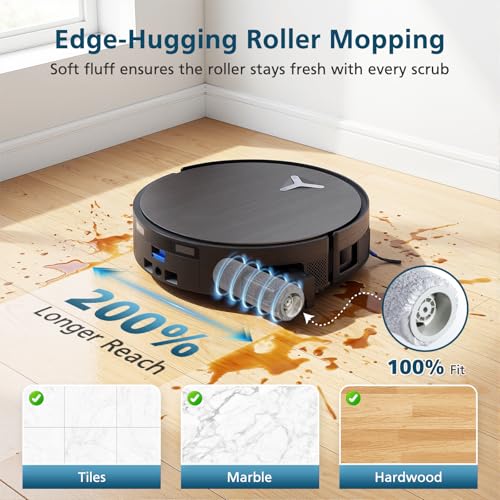 Image of 22 Pack X11 OmniCyclone Accessories for Ecovacs Deebot X11 OmniCyclone | and for Yeedi S20 Infinity Robot Vacuum,2 Roller Brush, 4 Roller Mop, 4 Sponge Filter, 4 HEPA Filter, 6 Side Brush, 2 Tools