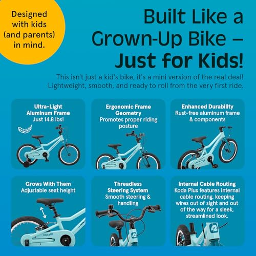 Image of Retrospec Koda Plus Kids Bike for Boys & Girls Ages 4-6 Years - 16 inch Children's Bicycle, Adjustable Seat & Handlebars