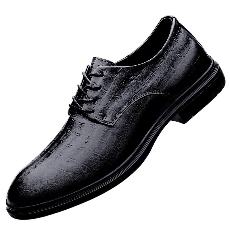 Dress Formal Shoes for Men's Italian Leather Fashion Lace Up Pointed Toe Non Slip Low Top Anti-Slip Wedding Office