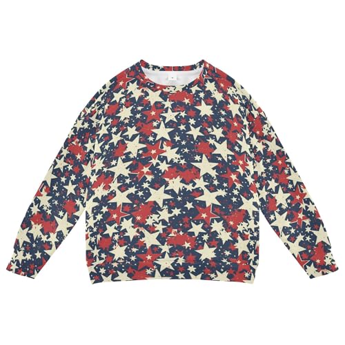 Usa 4th July Stars Retro Kids Boys Hoodie Sweatshirt Fleece Tops Clothing Shirts Party 4T