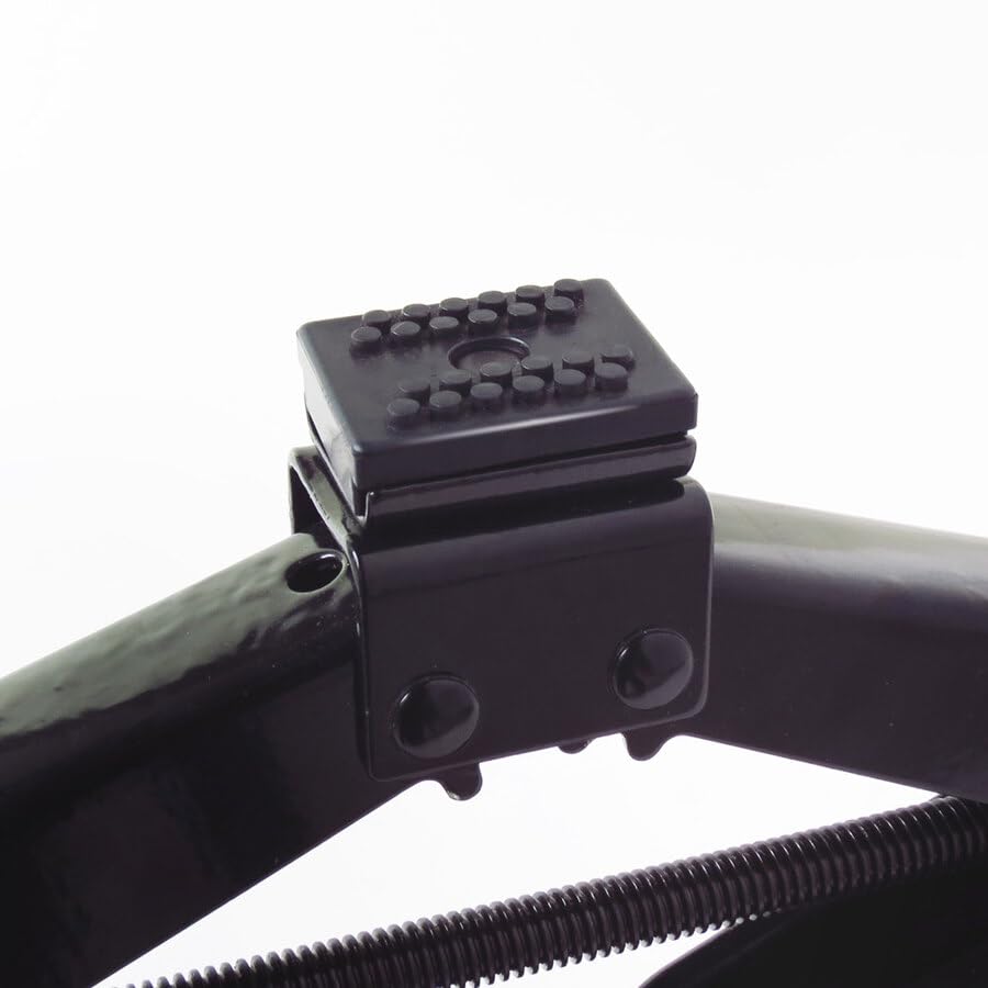 WEKGO Cric a Pantografo 1.5T | Sollevamento fino a 390mm | Base Antiscivolo |Maniglia Pieghevole