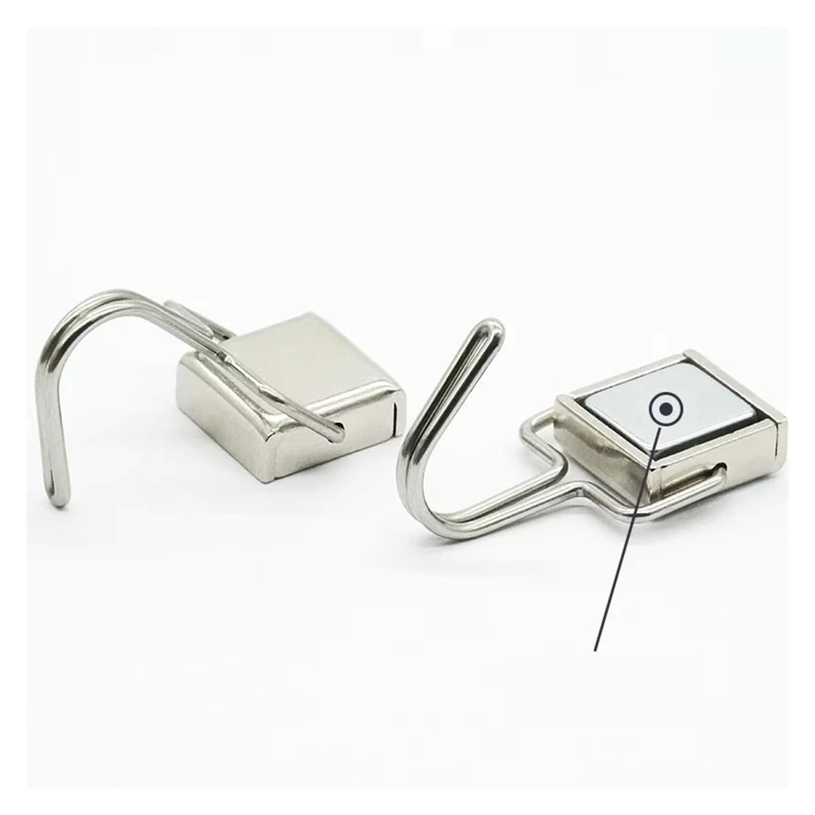 Genérico Gancho cuadrado magnético almacenamiento multiusos hogar cocina Bar baño percha(30PCS)