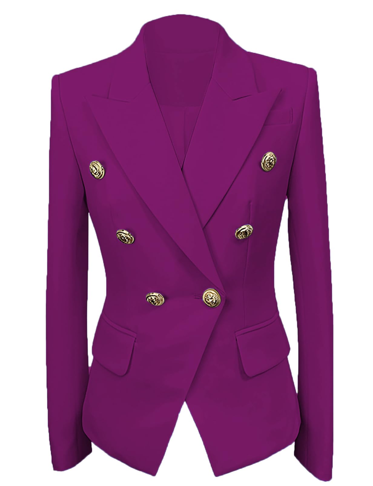 Womens Casual Blazers Long Sleeve Lapel Button Suit Jackets Slim Fit Work Office Blazer Jacket for Women