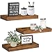 QEEIG Floating Shelves Bathroom Decor- Wall Mounted Shelf Bedroom Farmhouse Small 15 inch Set of 3, Rustic Brown