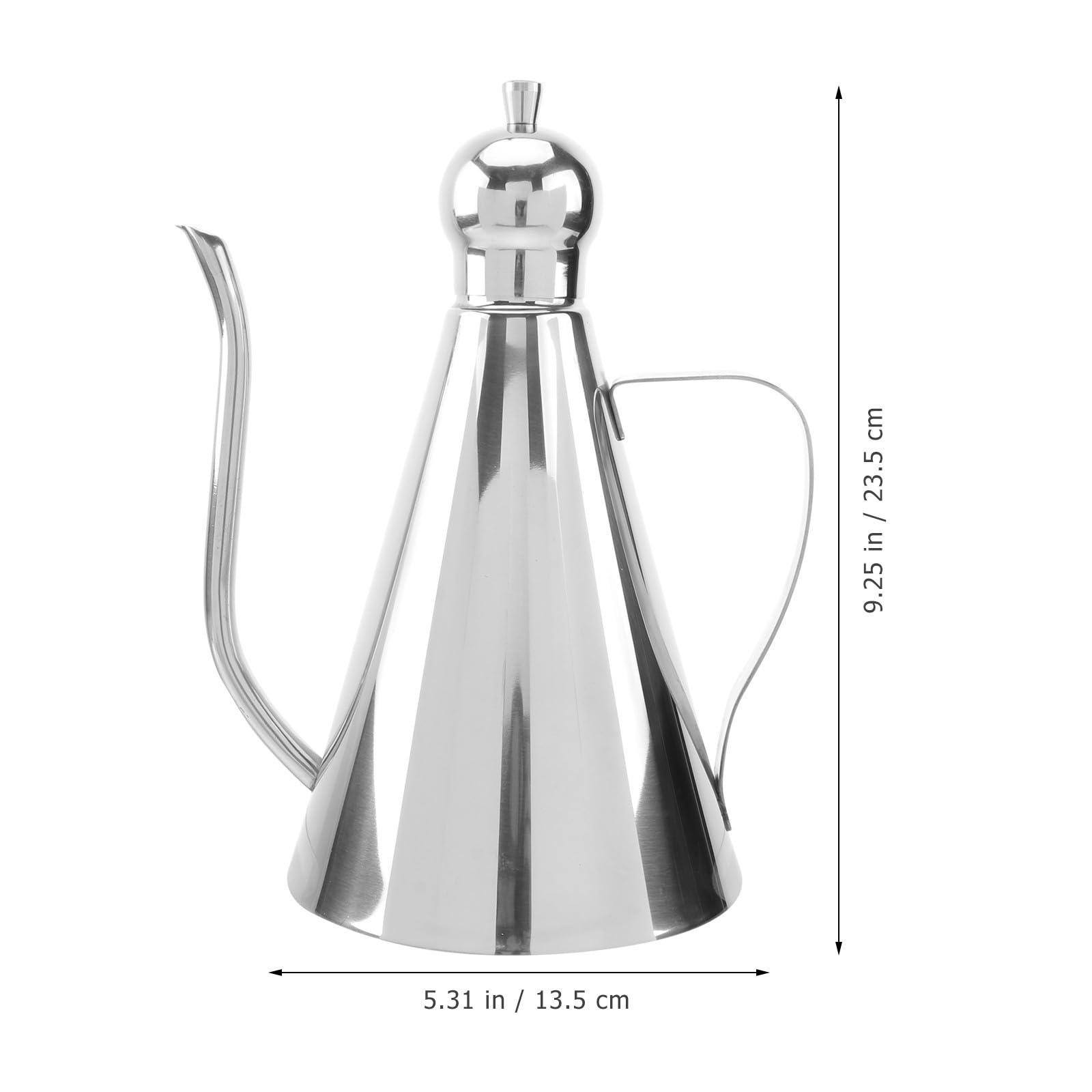 Botella Dispensadora de Aceite Boquilla Larga de Acero Inoxidable 1l Antigoteo Control Fácil de Aceite para Cocina y Restaurante