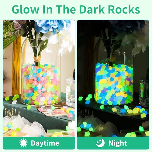 Image of 750 PCS Diamond Glow Rocks Mixed Color Luminous Stones Aquarium Fish Tank | OSOPOLA Diamondshaped Mixed Color Glow Rocks Luminous Pebbles For Aquarium Fish Tank FD05MX750C