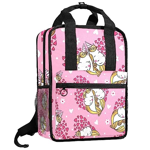 Sac à dos pour garçons licorne et cœur rose pour partager des moments magiques